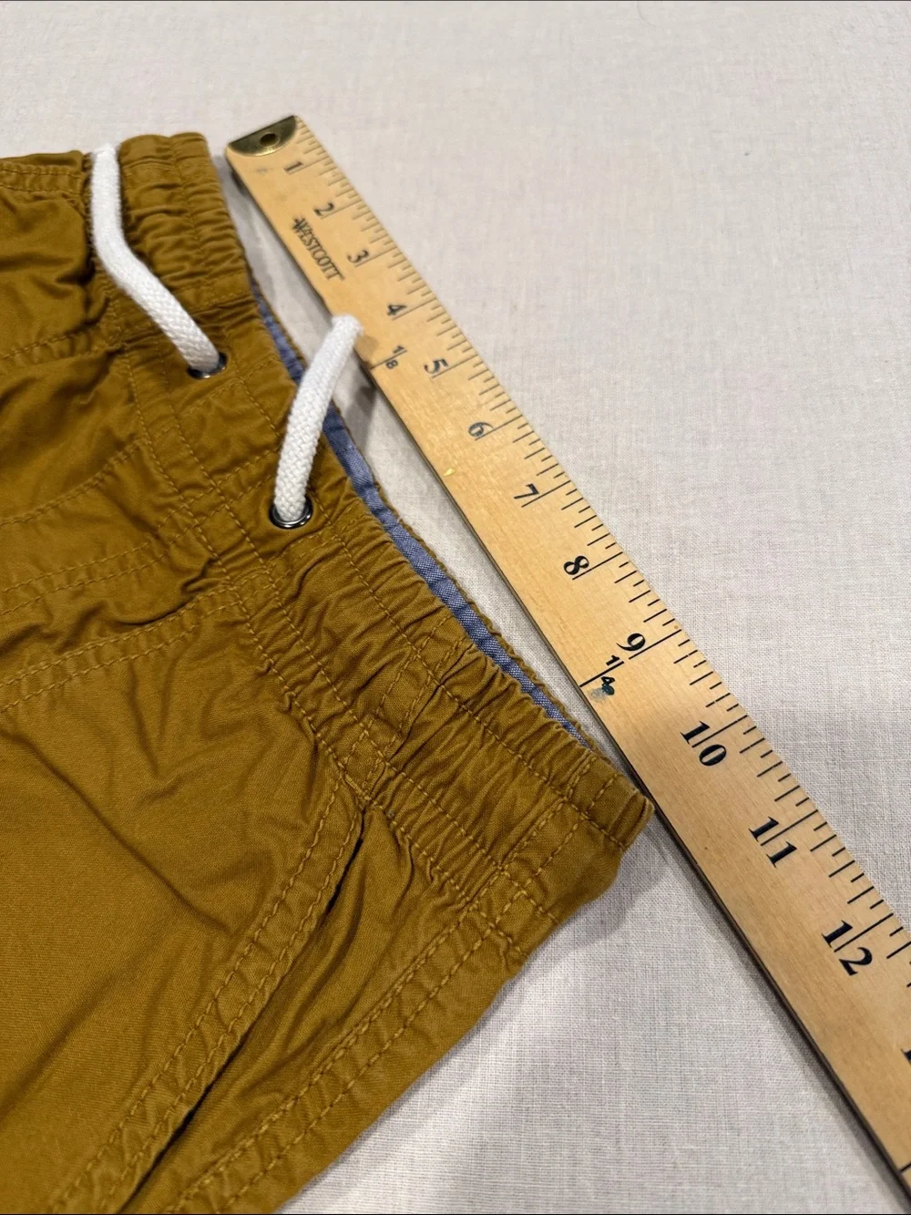 OshKosh B'gosh Mustard Drawstring Cuffed Shorts boys size 8